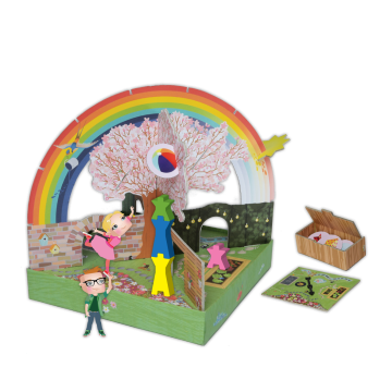 Familie stapelspelsituatiegroot